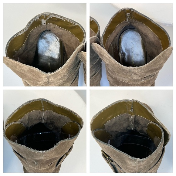 Suede Ankle Boots Booties BCBGeneration Taupe Brown Boho Bohemian Western Indie - Picture 15 of 15